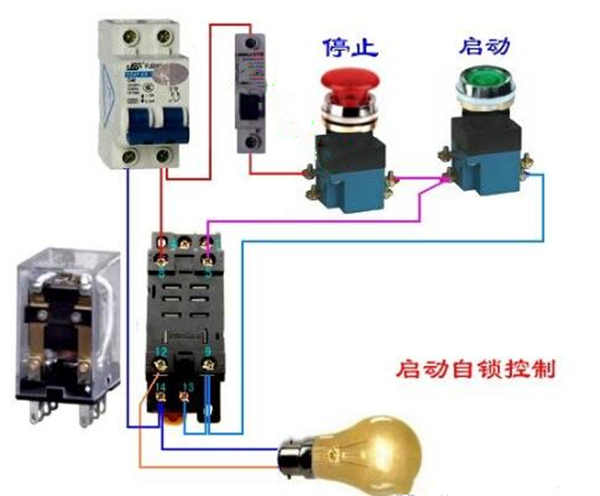 中間繼電器的接線圖
